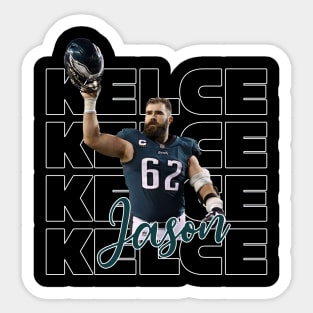 jason kelce fan pop art Sticker